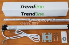Redőny motor Trendline 10Nm rádiós vezérléssel rövid 53cm
