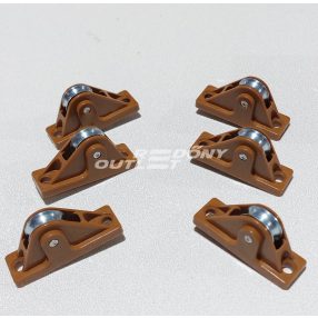 Zsinór bevezető műanyag fém görgővel aranytölgy szín