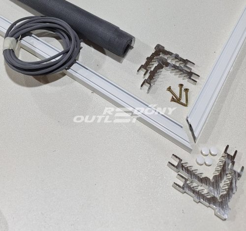 Szúnyogháló fix alumínium 13x23 profil egyedi méret és szín szerint 