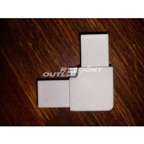   Sarokelem műanyag külső, fehér szín, fix keretes 18x32mm műanyag szúnyogháló kerethez